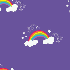 Rainbows on Purple Large