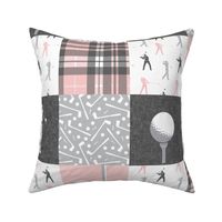 golf wholecloth - pink plaid - LAD19BS
