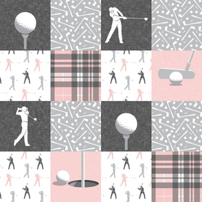 golf wholecloth - pink plaid - LAD19BS
