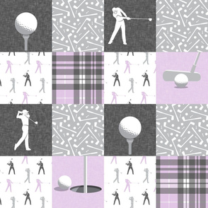 golf wholecloth - purple plaid - LAD19BS