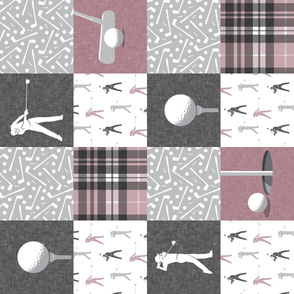 golf wholecloth - mauve plaid (90) - LAD19BS