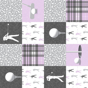 golf wholecloth - purple plaid - LAD19BS