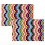 DOTD stripe multi on black