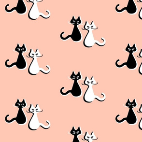 Mcm cats with moustaches - small rose 