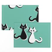 Mcm cats with moustaches - jumbo mint