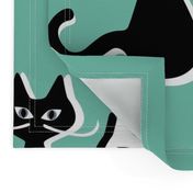 Mcm cats with moustaches - jumbo mint