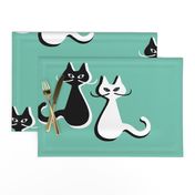 Mcm cats with moustaches - jumbo mint