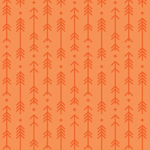 cross + arrows tangerine tone on tone