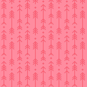 cross + arrows pretty pink tone on tone