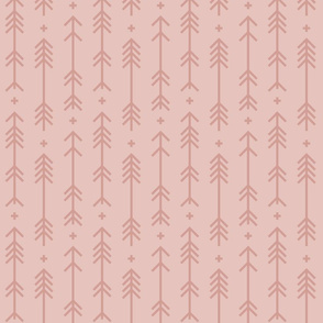 cross + arrows dusty pink tone on tone