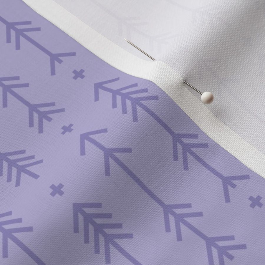 tiny cross + arrows light purple tone on tone