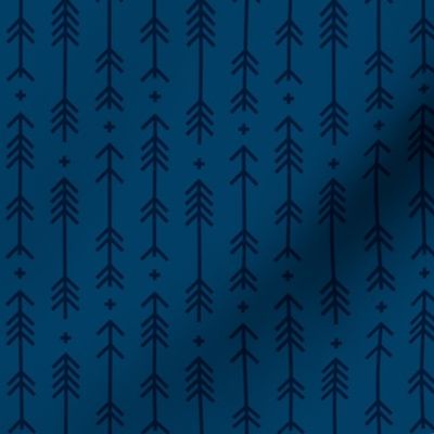 tiny cross + arrows navy blue tone on tone