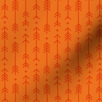 tiny cross + arrows orange tone on tone