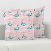 Tall Flamingos baby pink (small) by Mount Vic and Me