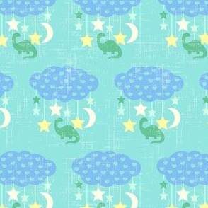 Cute Dino Mobile on Teal