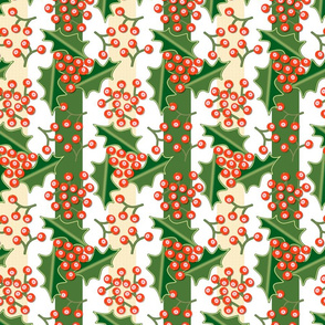 Happy Holly Days Green and Cream