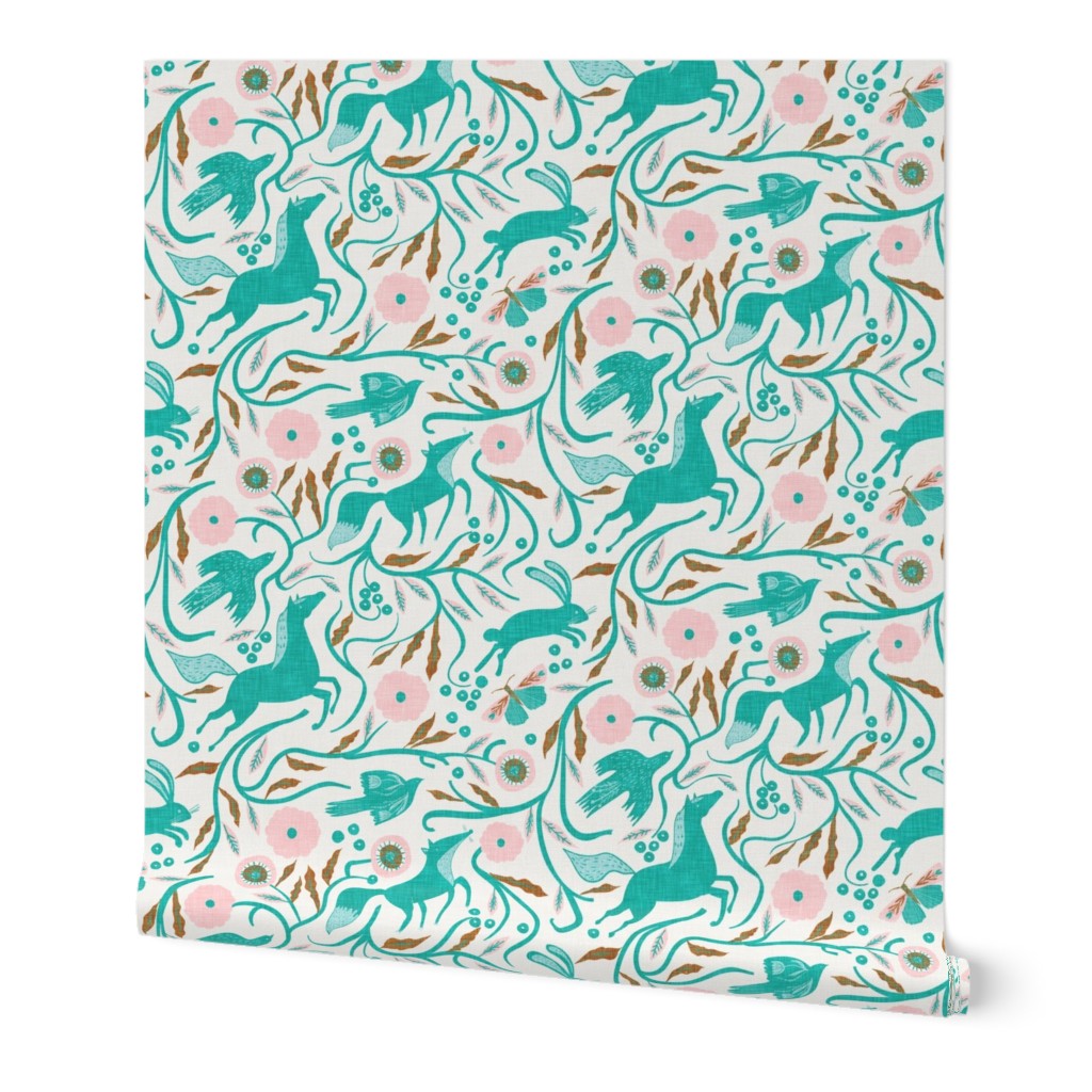 Woodland Joy (teal) MED 