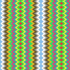 Zig-zag multicolored stripes