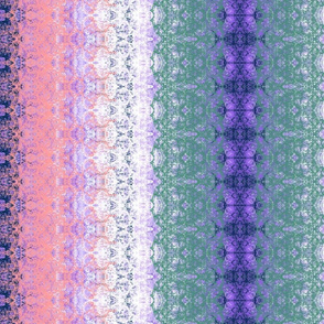 PInk, lilac, blue and white imitation of lace