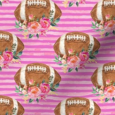 football floral stripe watercolor 