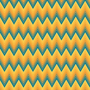 Simple chevron pattern shaded from brilliant orange to yellow