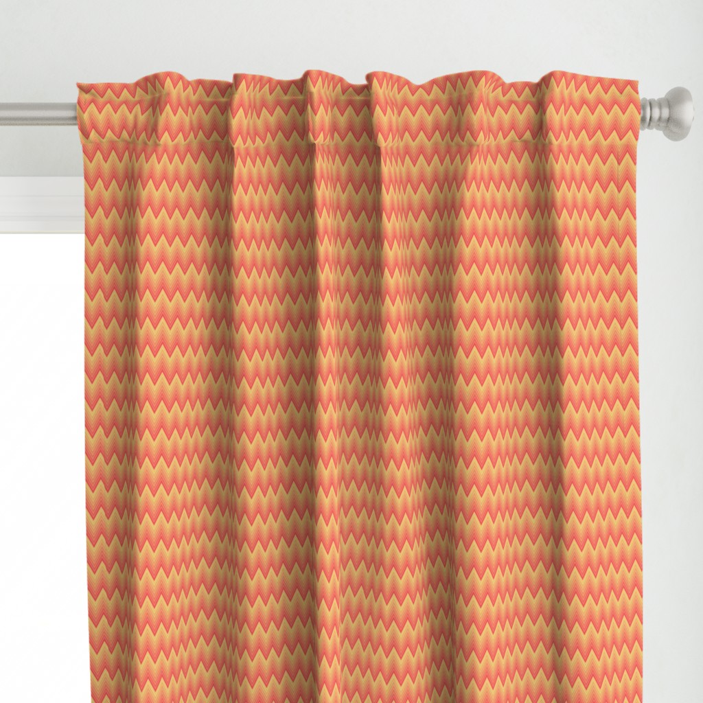 Simple chevron pattern shaded from brilliant orange to yellow