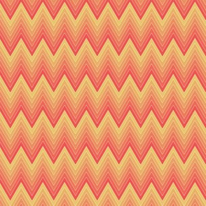 Simple chevron pattern shaded from brilliant orange to yellow