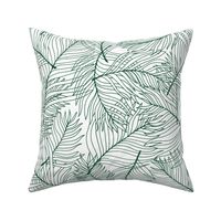 Palm Lines in Dark Green