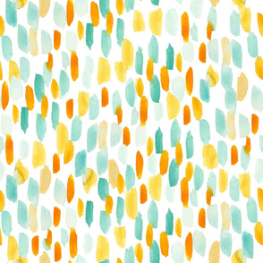  Orange and Teal Brushstrokes