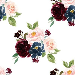 8" Wild at Heart with Navy Florals