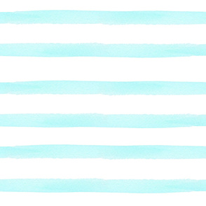 Teal Watercolor Stripes