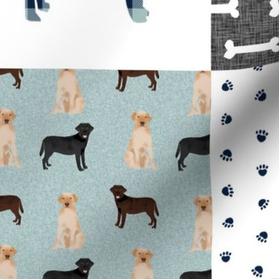 Labradors pet quilt b cheater wholecloth dog breed fabric