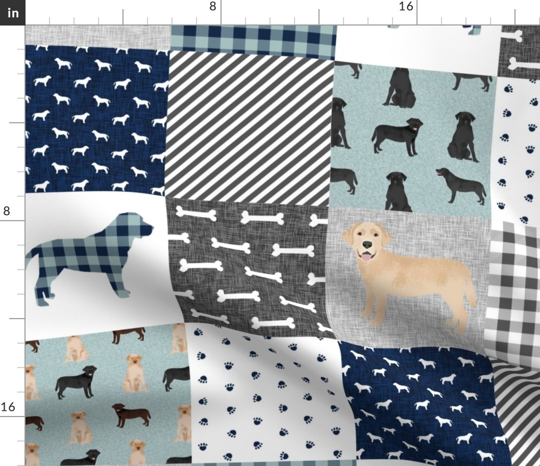 Labradors pet quilt b cheater wholecloth dog breed fabric