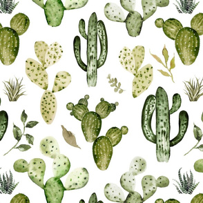 Large // Wild West Cactus // White