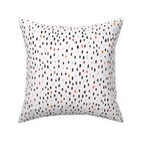 hand-drawn dots // orange, blue, black