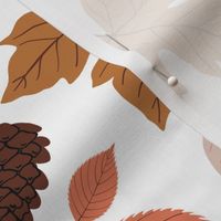 Fall Leaves on White - Large Scale