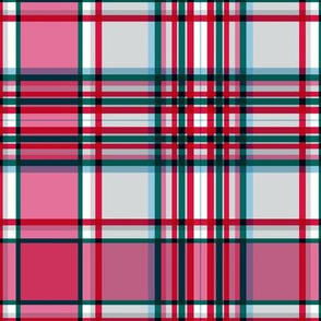 Holiday Plaid_pinkredbluegreen