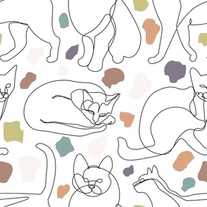 Cats Lines Minimalist (Terrazzo)