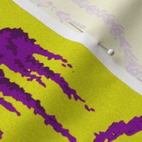 The Hawes Chinoiserie Toile ~ Faux Gilt and Purple on Dictator 