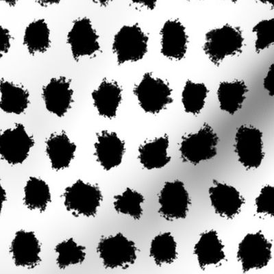 Spatter Dots Black on White