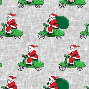Scooter Santa - green with gifts - Christmas - LAD19