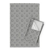 Moroccan floral neutral in grays