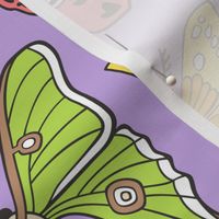 Moths on Purple