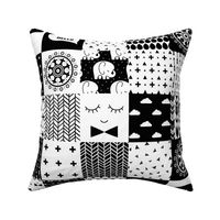 mod baby » black and white wholecloth cheater quilt 4"