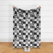mod baby » black and white wholecloth cheater quilt 4"
