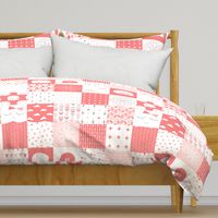 mod baby » coral 6in wholecloth cheater quilt