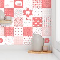 mod baby » coral 6in wholecloth cheater quilt