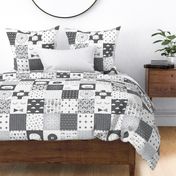 mod baby » grey 6in wholecloth cheater quilt
