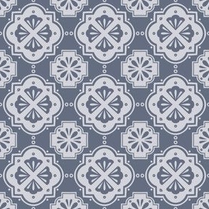 Gray blue Moroccan tiles