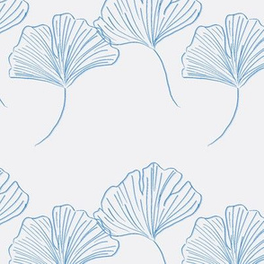 minimalist Gingko -blue